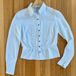 Vintage Ralph Lauren Polo Jeans Company button up pleated blouse, Women's Medium